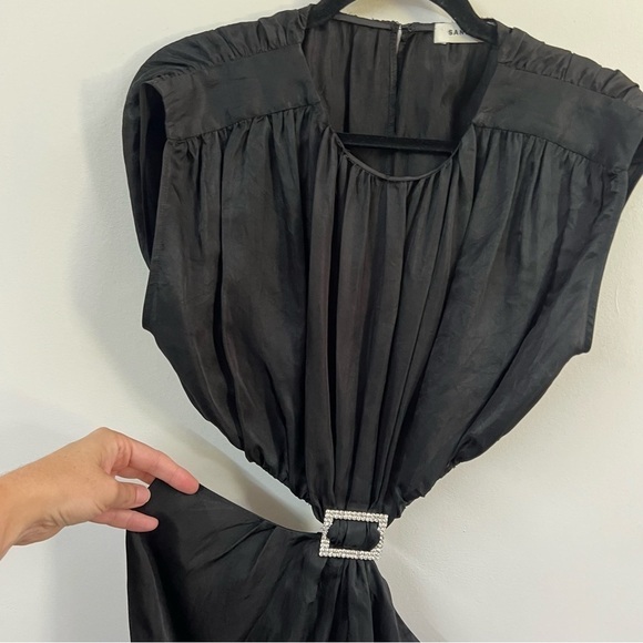 Sandro Paris Plaza Embellished Cut Out Midi Dress - Picture 8 of 16